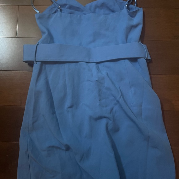 Zara blue romper dress with belt - Picture 3 of 6
